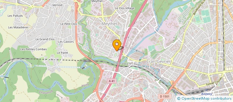localisation de l'entreprise ACH RESEAU OPTIQUE à ANNECY