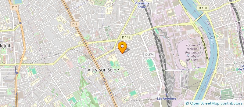 localisation de l'entreprise ACHAK à VITRY-SUR-SEINE