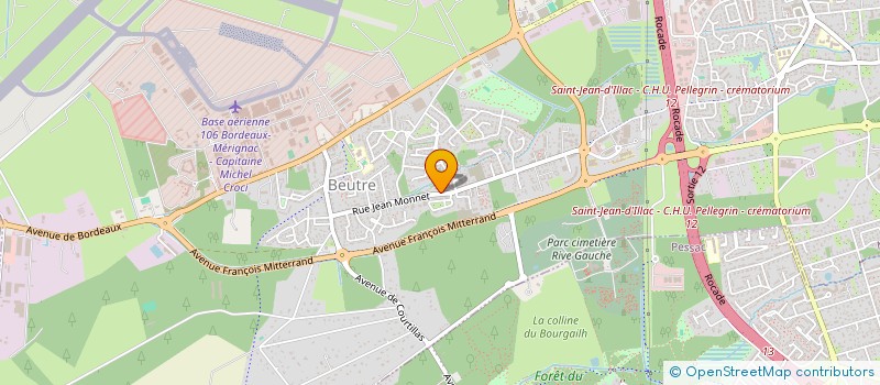 localisation de l'entreprise ACHAMANA à MERIGNAC