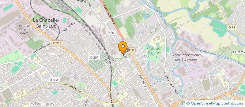 localisation de l'entreprise ACHARD CONFORT LOISIRS à TROYES