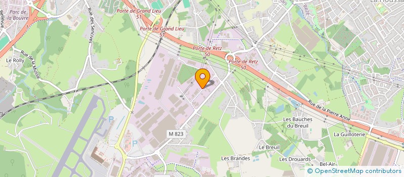 localisation de l'entreprise ACHARD ENROBES à BOUGUENAIS