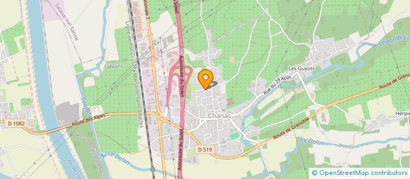 localisation de l'entreprise ACHARD MAINT INDUSTRIE  CHANAS