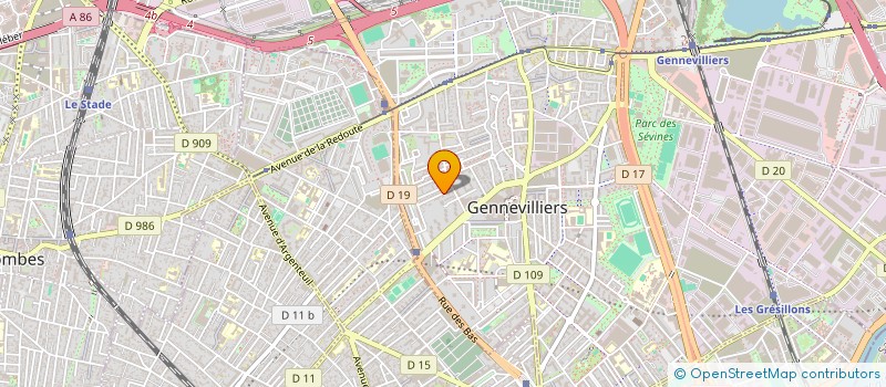 localisation de l'entreprise ACHAT DISTRIBUTION SERVICE à GENNEVILLIERS