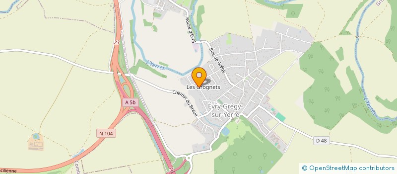 localisation de l'entreprise ACHAT FUT FUT à EVRY-GREGY-SUR-YERRE