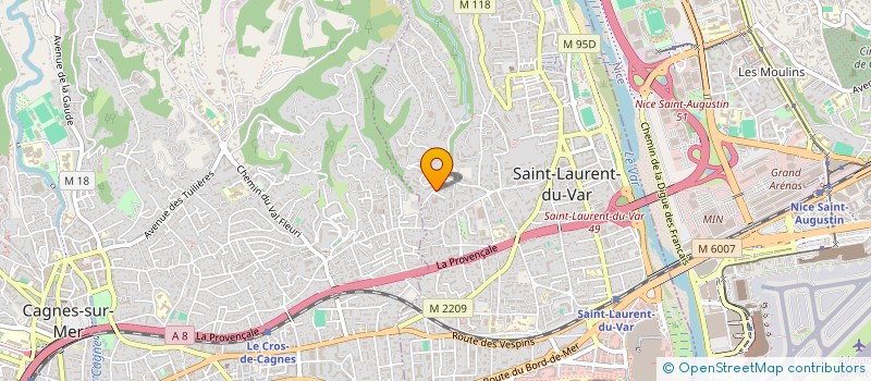 localisation de l'entreprise ACHAT IMMO à SAINT-LAURENT-DU-VAR