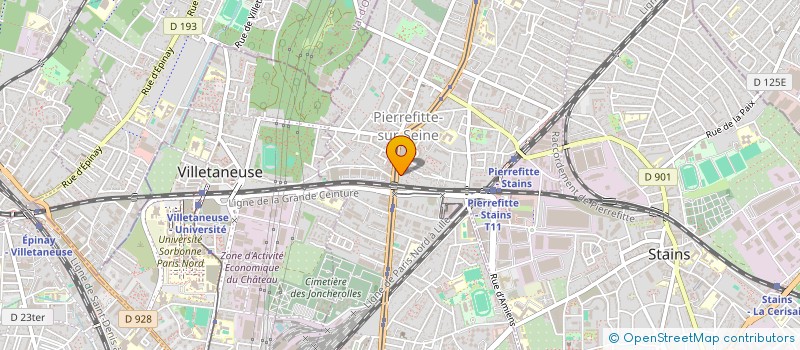 localisation de l'entreprise ACHAT & REVENTE AUTOMOBILES (A.R.A.) à PIERREFITTE-SUR-SEINE