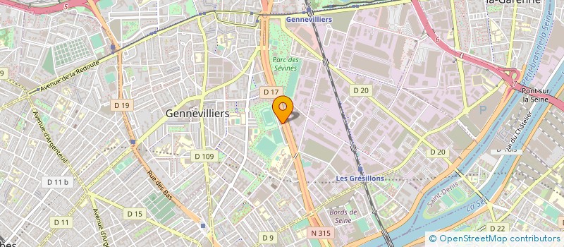 localisation de l'entreprise ACHAT VENTE MATERIELS ET SERVICES  GENNEVILLIERS