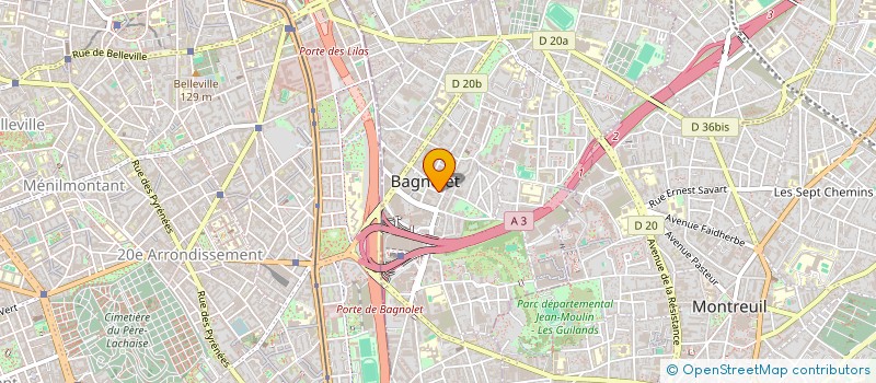 localisation de l'entreprise ACHATS ET VENTES DE MARCHANDISES à BAGNOLET