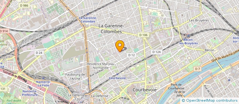 localisation de l'entreprise ACHATS SERVICE DISTRIBUTION  COURBEVOIE
