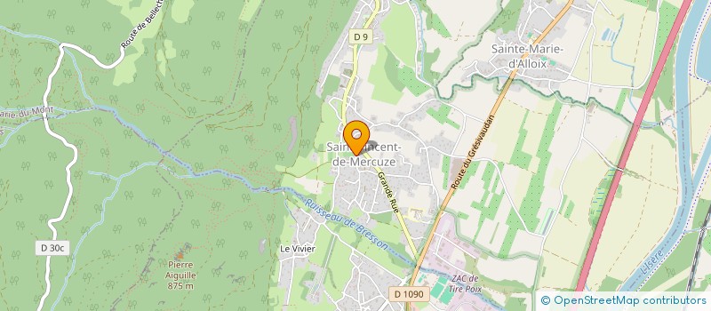 localisation de l'entreprise ACHATS-STRATEGIE38 à SAINT-VINCENT-DE-MERCUZE
