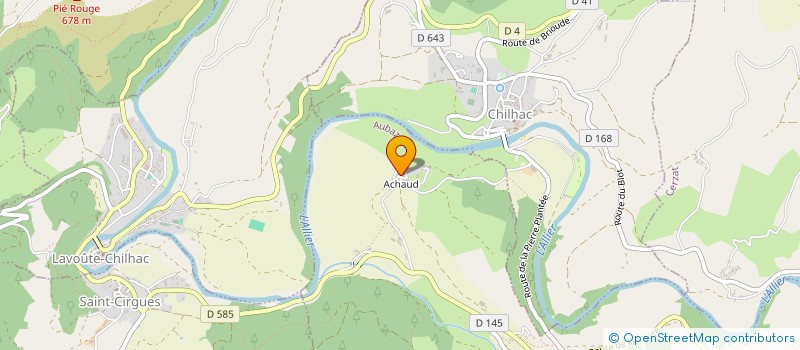 localisation de l'entreprise ACHAUD FROID SERVICE  AUBAZAT