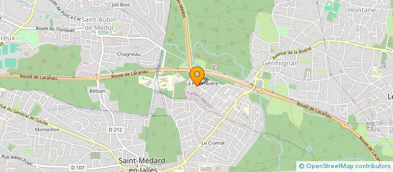 localisation de l'entreprise ACHEMINEMENT COLIS SERVICE à LE TAILLAN-MEDOC