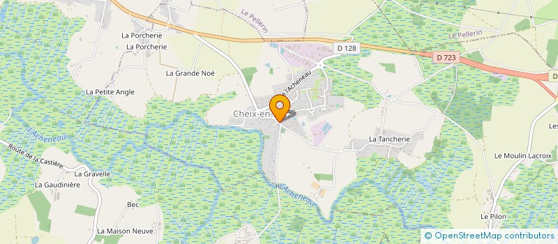 localisation de l'entreprise ACHENEAU TRANSPORTS à CHEIX-EN-RETZ