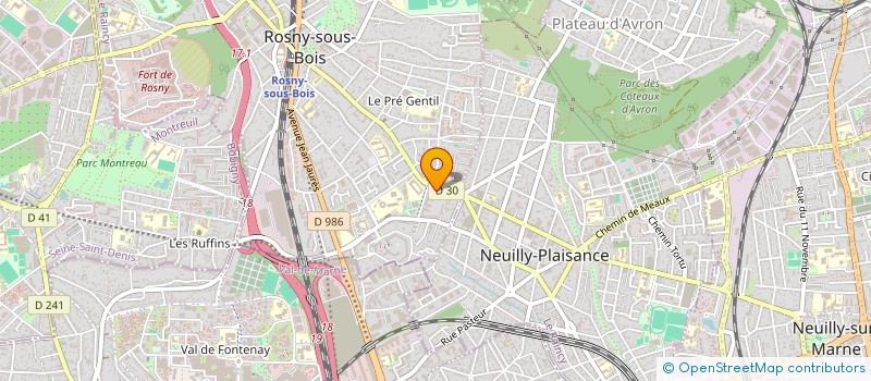 localisation de l'entreprise ACHIBEST à ROSNY-SOUS-BOIS