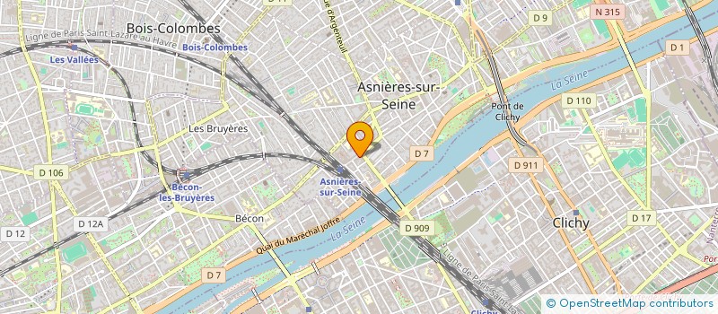 localisation de l'entreprise ACHILLE à ASNIERES-SUR-SEINE
