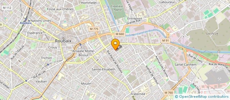 localisation de l'entreprise ACHILLE BAYART ET CIE à ROUBAIX