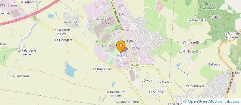 localisation de l'entreprise ACHILLE BERTRAND  LES HERBIERS