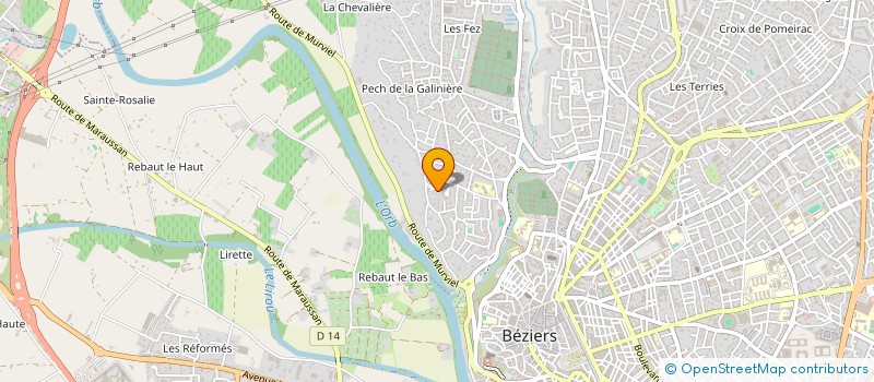 localisation de l'entreprise ACHILLOU  BEZIERS