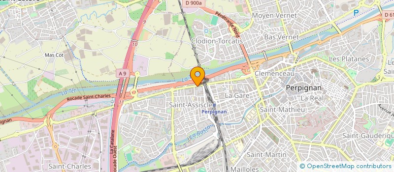 localisation de l'entreprise ACHITECTURE  PAYSAGE URBANISME LIEN SOCIAL ENVIRONNEMENT  PERPIGNAN