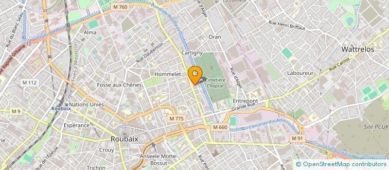 localisation de l'entreprise ACHRAF  ROUBAIX