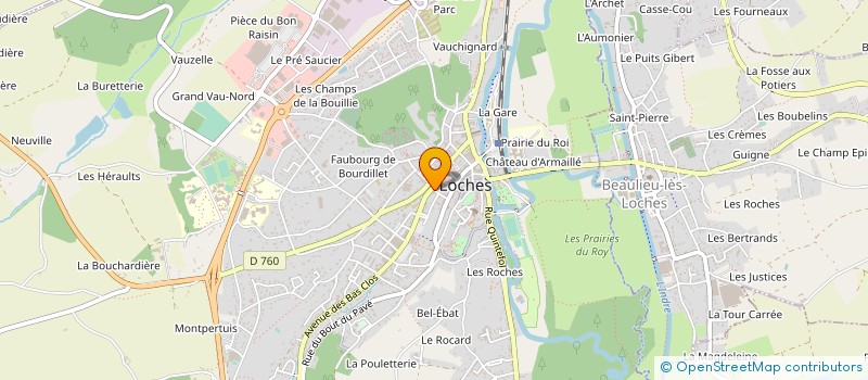 localisation de l'entreprise ACI  LOCHES