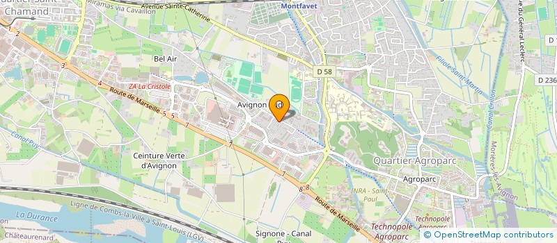 localisation de l'entreprise ACI  AVIGNON