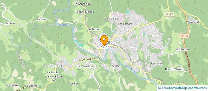 localisation de l'entreprise ACI DU LIGNON - SARL  LE CHAMBON-SUR-LIGNON