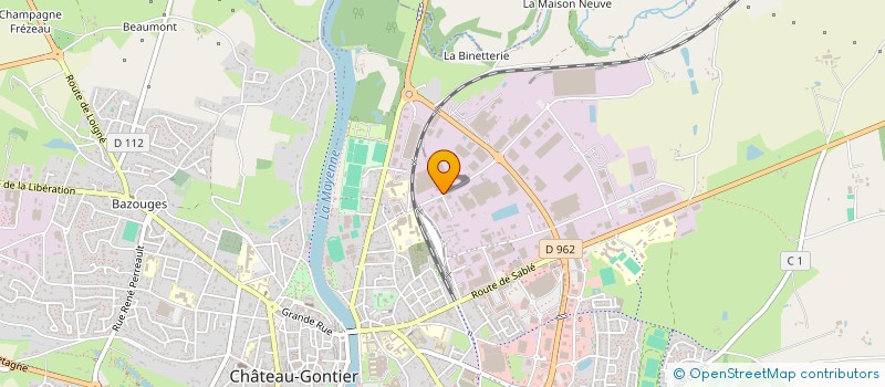 localisation de l'entreprise ACIEO DEVELOPPEMENT 2 à CHATEAU-GONTIER-SUR-MAYENNE