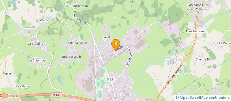 localisation de l'entreprise ACIER-BAT  GUERET