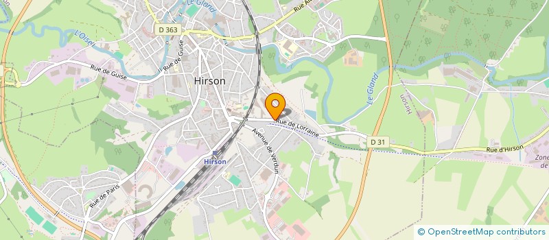 localisation de l'entreprise ACIER DIFFUSION DEVELOPPEMENT à HIRSON
