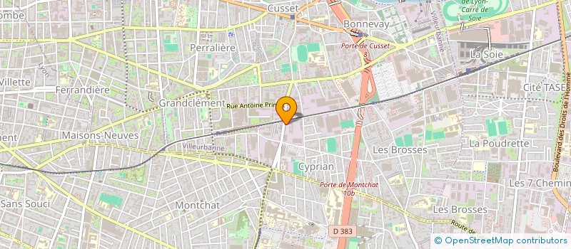localisation de l'entreprise ACIER PLASTIQ CHAUDRON TUYAUTE à VILLEURBANNE