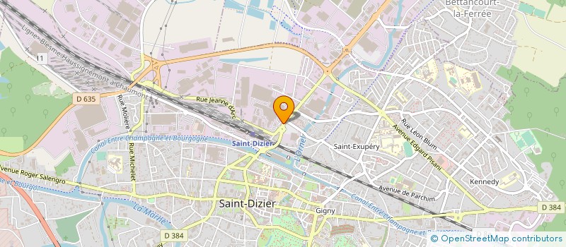 localisation de l'entreprise ACIERIES HACHETTE ET DRIOUT à SAINT-DIZIER