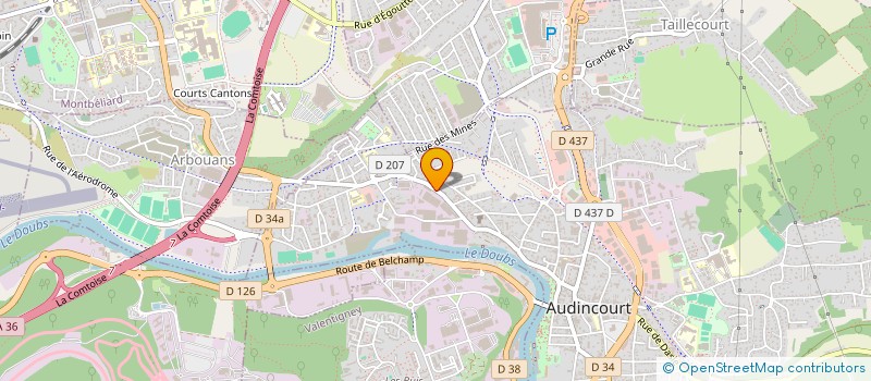 localisation de l'entreprise ACIERS COMTOIS à AUDINCOURT