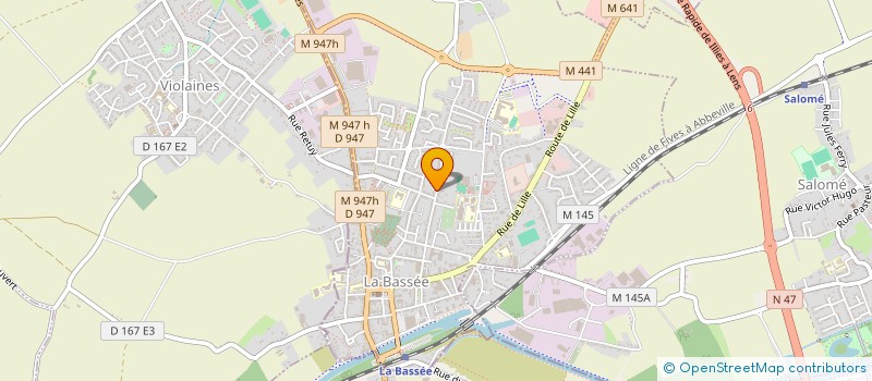 localisation de l'entreprise ACIERS DU NORD  LA BASSEE