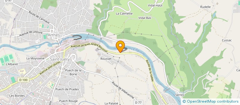 localisation de l'entreprise ACIERS DU TARN à SAINT-JUERY