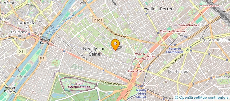 localisation de l'entreprise ACIMO à NEUILLY-SUR-SEINE