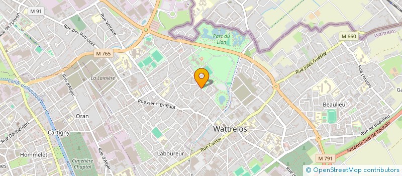 localisation de l'entreprise ACINBEL  WATTRELOS