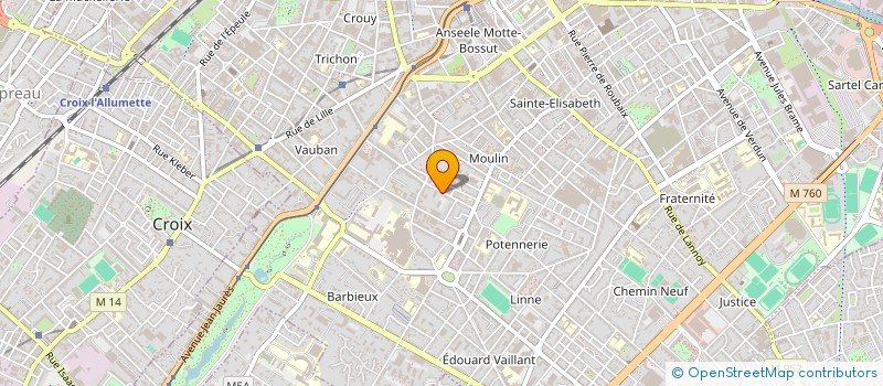 localisation de l'entreprise ACINOX à ROUBAIX