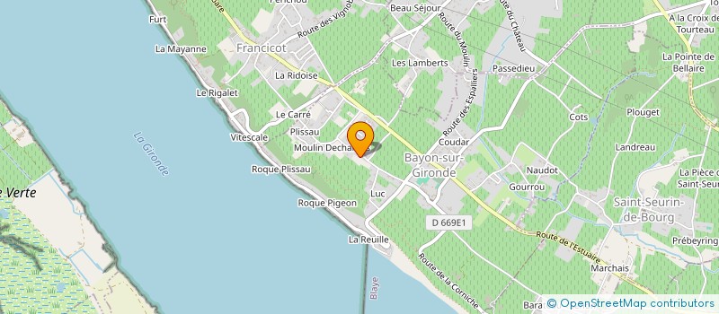 localisation de l'entreprise ACIP AIDE CONSEILS POUR L INSERTION PROFESSIONNELLE  BAYON-SUR-GIRONDE
