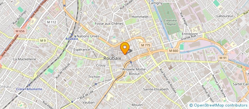 localisation de l'entreprise ACIPIA à ROUBAIX