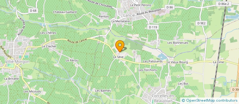 localisation de l'entreprise ACISTE à CORCELLES-EN-BEAUJOLAIS