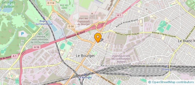 localisation de l'entreprise ACJ à LE BOURGET