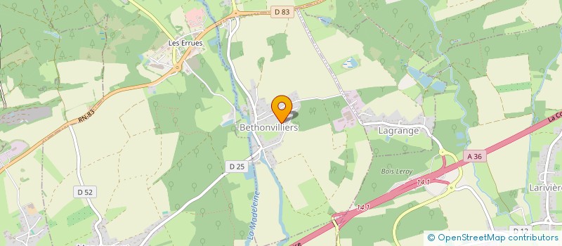 localisation de l'entreprise ACJ à BETHONVILLIERS
