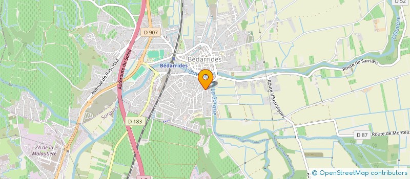 localisation de l'entreprise ACJ  BEDARRIDES