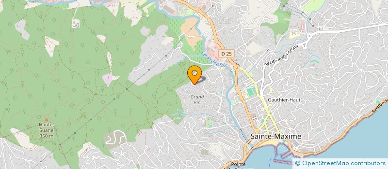 localisation de l'entreprise ACJ GROUPE à SAINTE-MAXIME