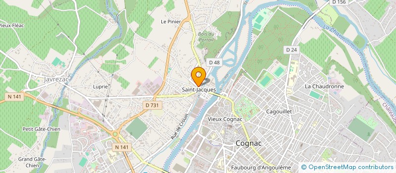 localisation de l'entreprise ACJ HABITAT à COGNAC