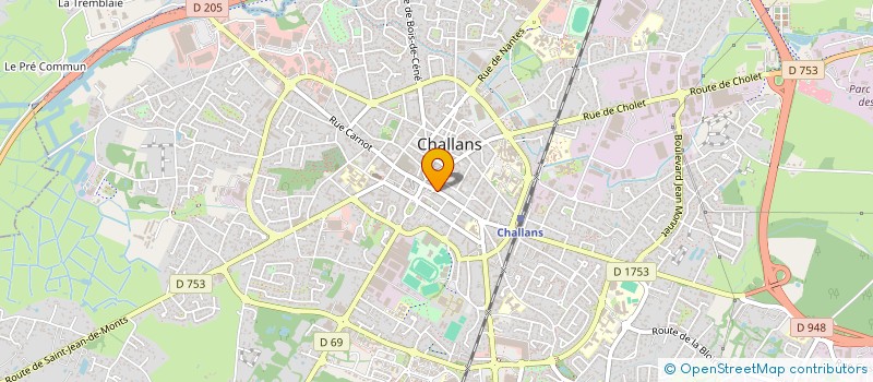 localisation de l'entreprise ACJ IMMOBILIER à CHALLANS