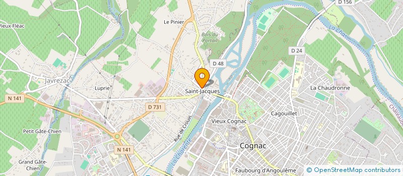 localisation de l'entreprise ACJ INVEST  COGNAC