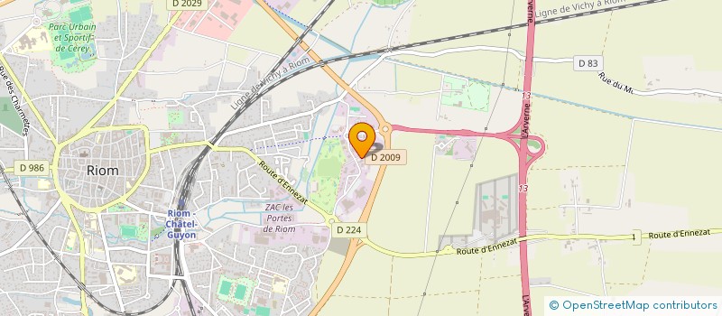 localisation de l'entreprise ACJ PSY  RIOM