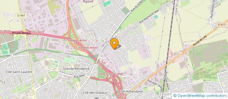 localisation de l'entreprise ACJ SERVICES LENS  LOISON-SOUS-LENS